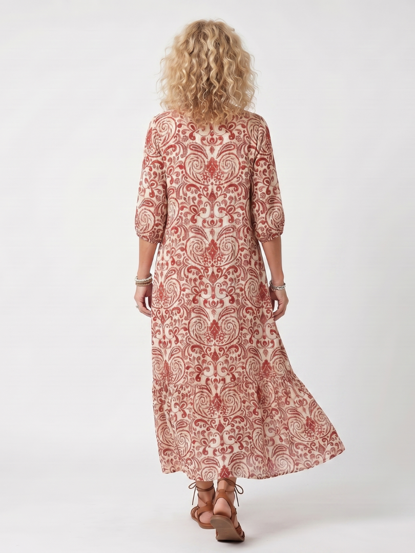 Seraphina™ | Vintage Paisley Maxi Dress