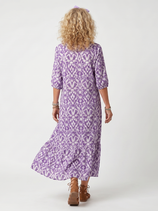 Celeste™ | Lavender Ikat Maxi Dress