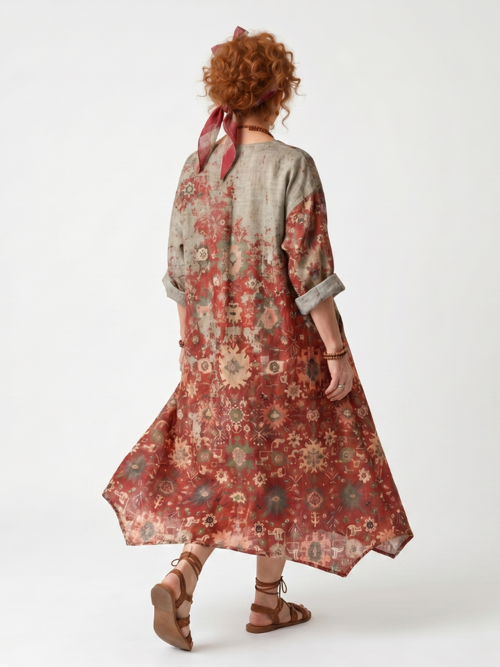 Adelaide™ | Vintage Meadow Maxi Dress