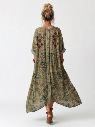 Rowan™ | Woodland Harmony Maxi Dress
