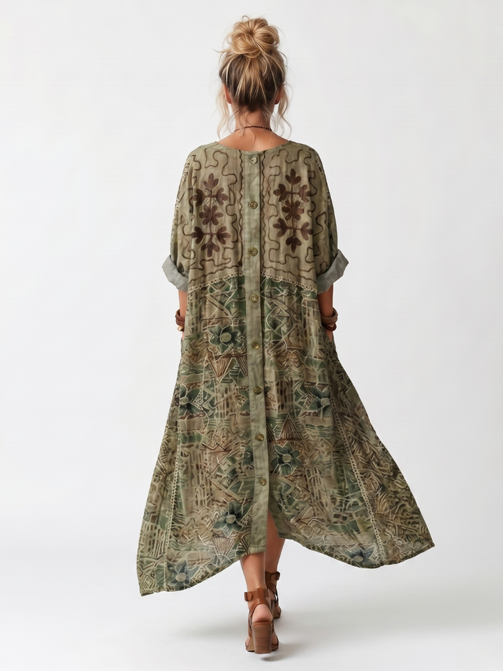 Rowan™ | Woodland Harmony Maxi Dress
