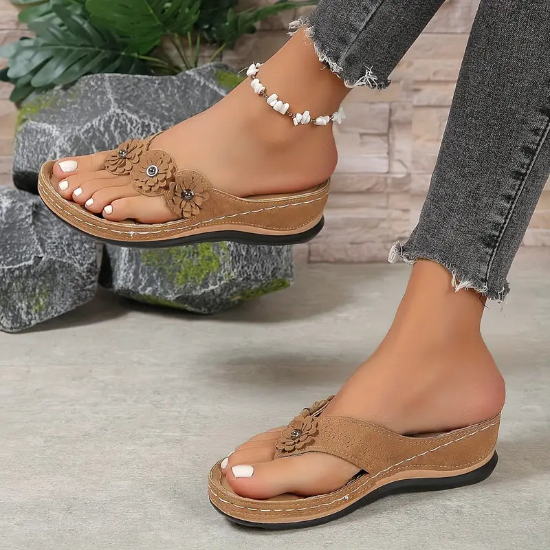 Genoveva | Sandalias Florales Ergonómicas