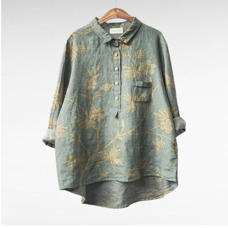 Benigna | Blusa Floral Sofisticada