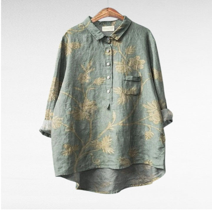 Benigna | Blusa Floral Sofisticada