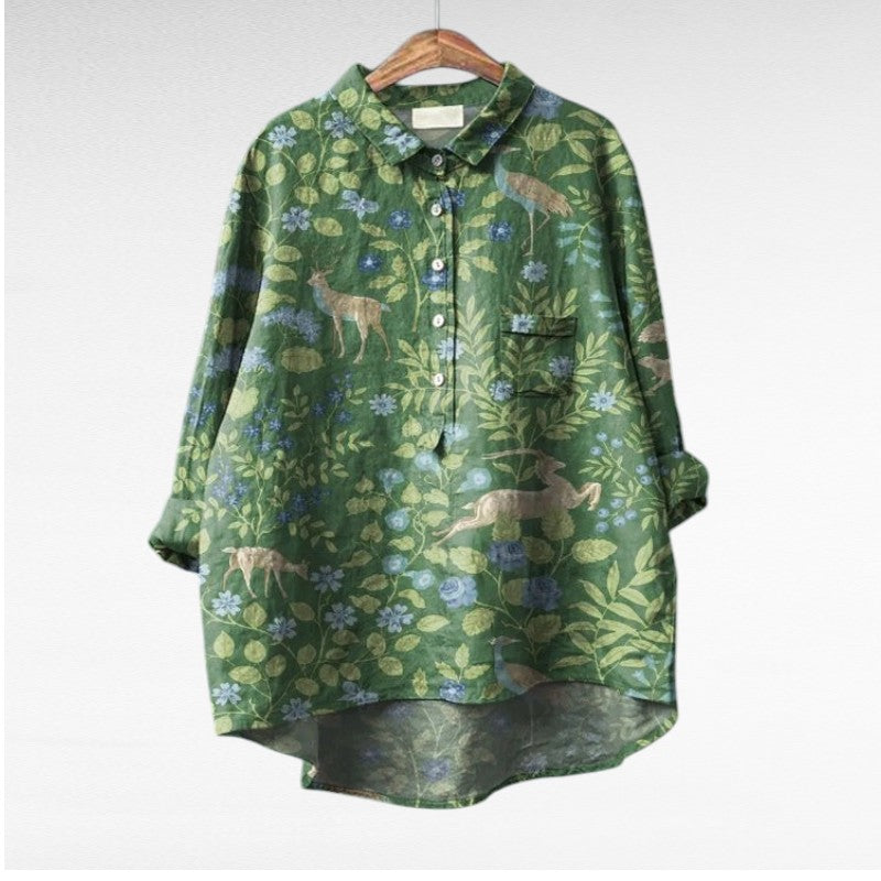 Benigna | Blusa Floral Sofisticada