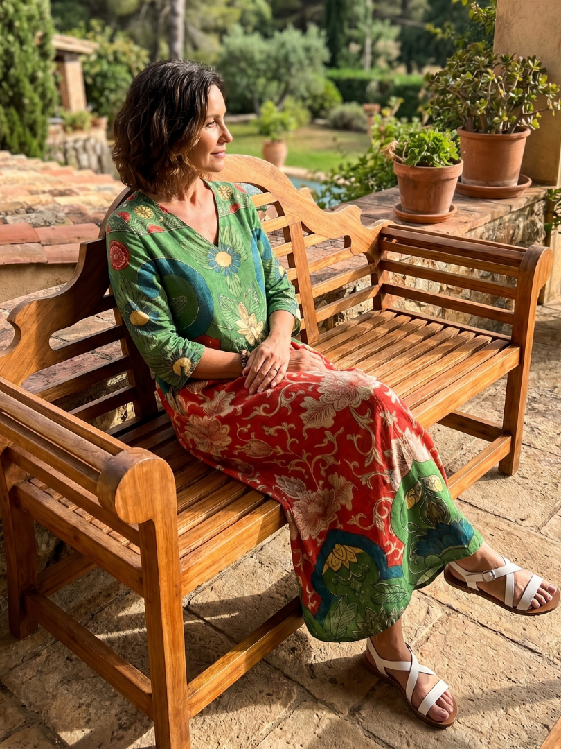 Elara™ | Heritage Bloom Maxi Dress