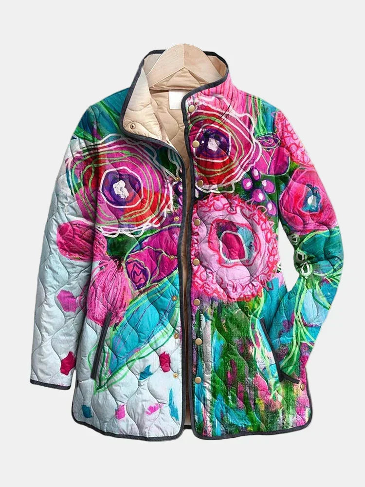 Colette™ | Artistic Floral Quilted Jacket