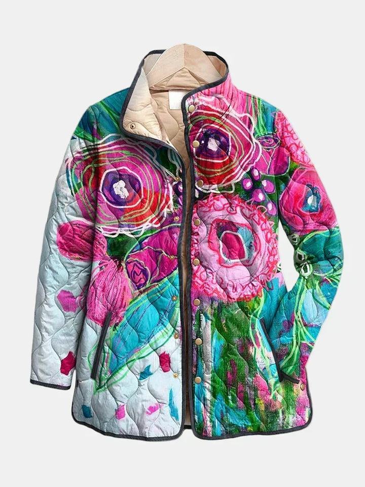 Colette™ | Artistic Floral Quilted Jacket