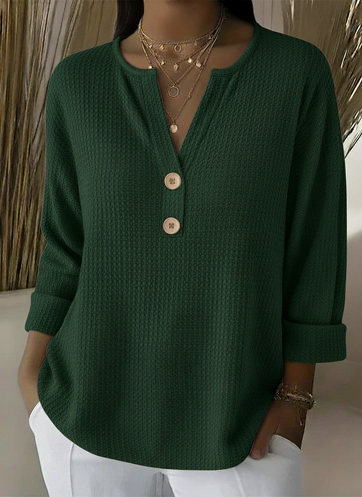 Marlowe™ | Textured Henley Autumn Sweater