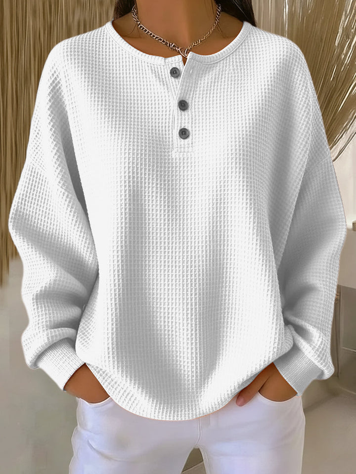 Ottilie™ | Textured Henley Autumn Sweater