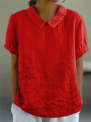 Rosalie™ | Vintage Lace Polo Blouse