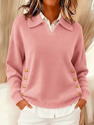 Cressida™ | Button-Detail Autumn Sweater