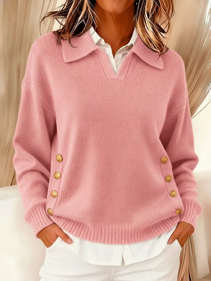 Cressida™ | Button-Detail Autumn Sweater