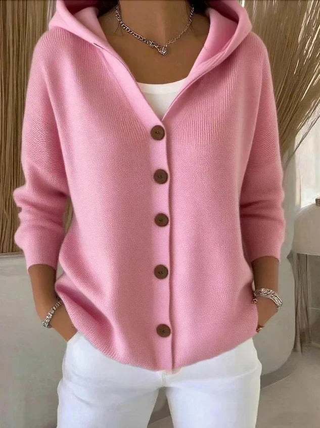 Penelope™ | Hooded Button Autumn Sweater