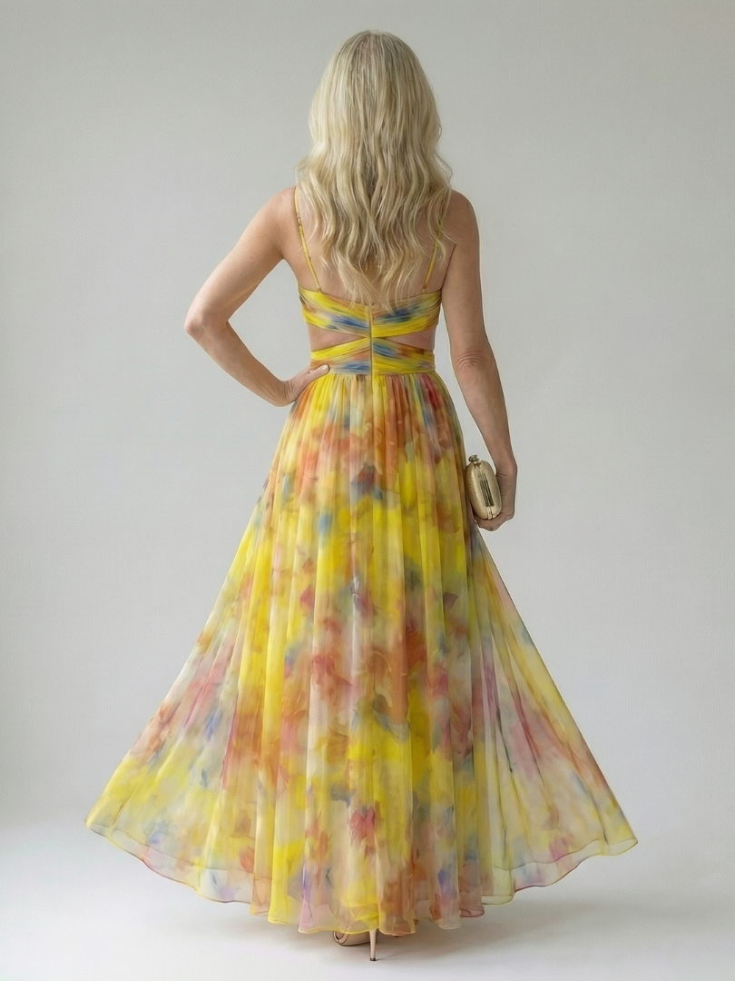Crizel™ | Sunset Watercolour Maxi Dress