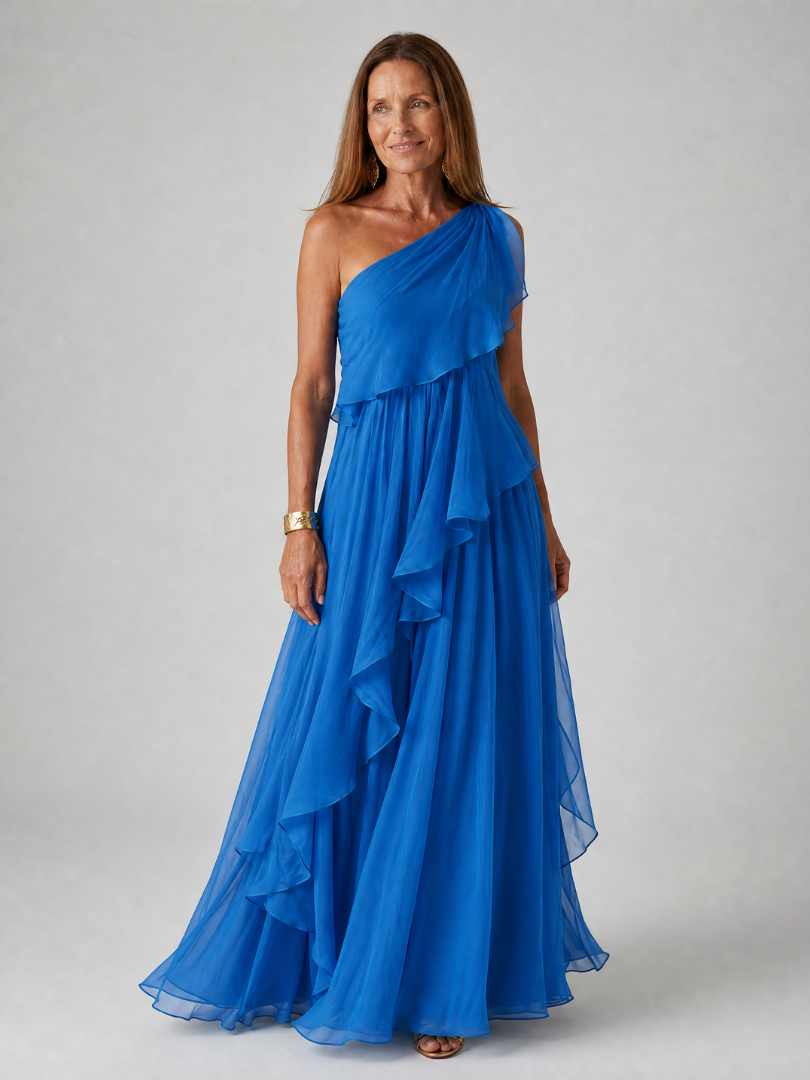 Serena™ | Emerald Ruffle Maxi Dress