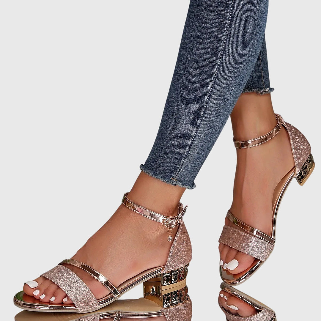 Saturnina | Sandalias Brillo Señorial