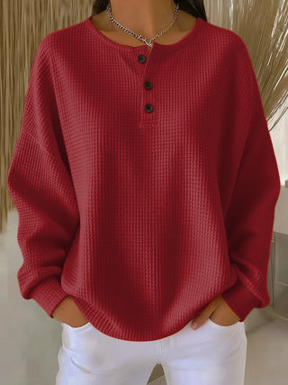 Ottilie™ | Textured Henley Autumn Sweater