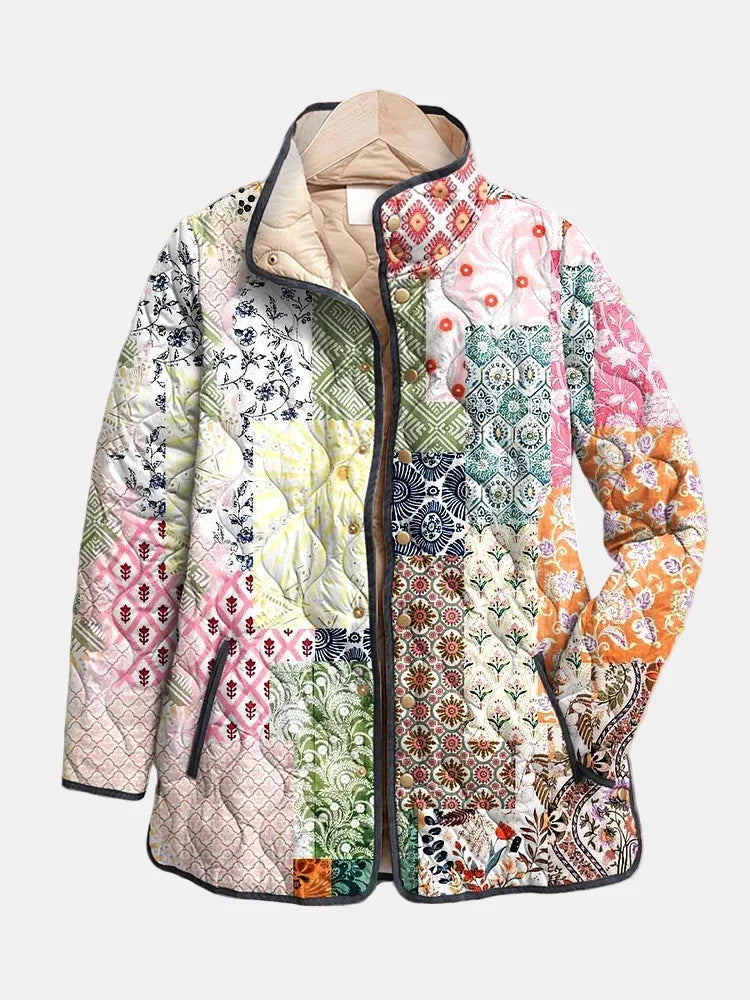 Genevieve™ | Patchwork Botanical Quilted Jacket
