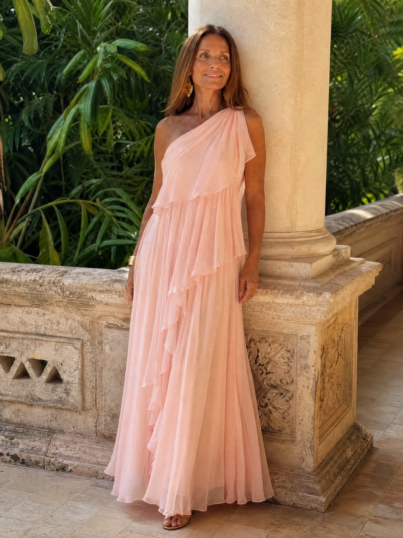 Serena™ | Emerald Ruffle Maxi Dress
