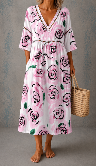 Rosabelle™ | Blush Bloom Maxi Dress