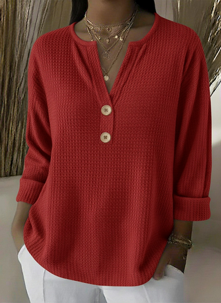 Marlowe™ | Textured Henley Autumn Sweater