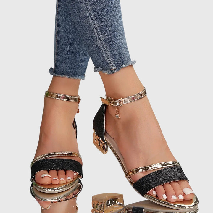 Saturnina | Sandalias Brillo Señorial
