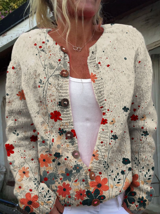 Lizabeth™ | Meadow Bloom Knitted Cardigan