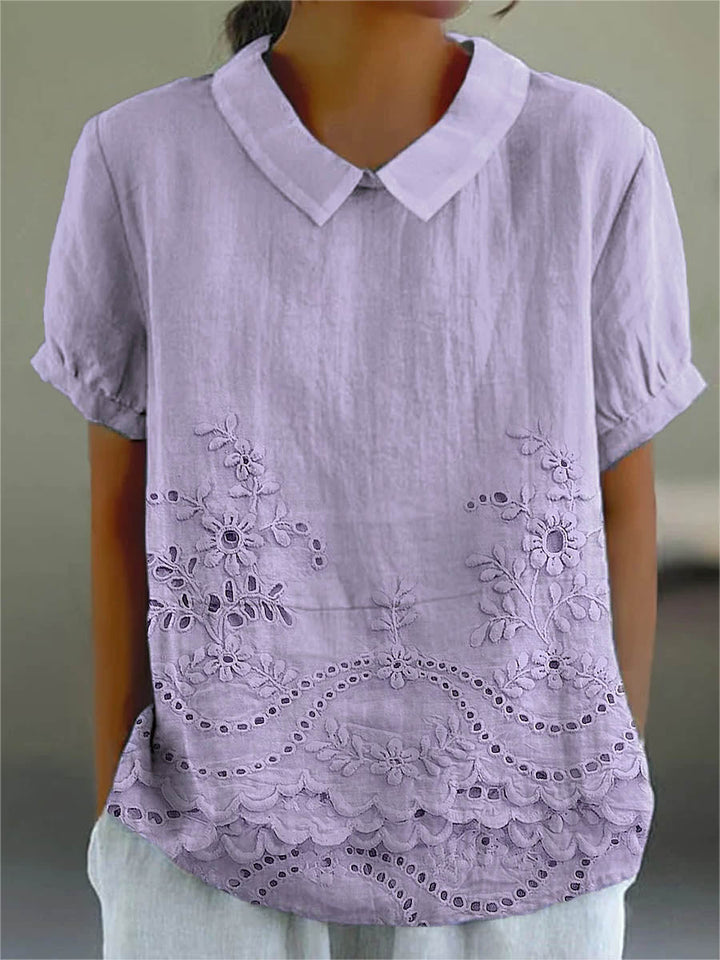 Rosalie™ | Vintage Lace Polo Blouse