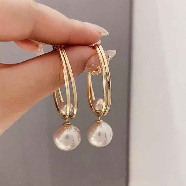 Rosario | Pendientes Perla Colgante