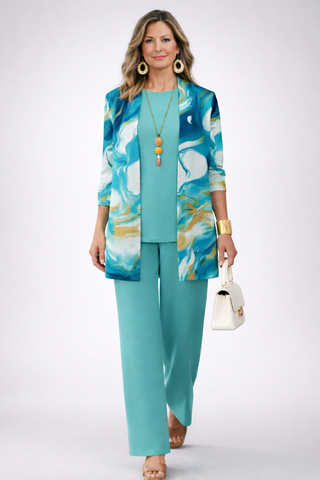 Celestine™ | Turquoise Abstract Print 3-Piece Set