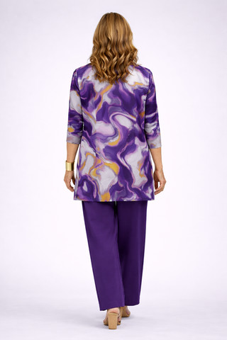 Cordelia™ | Royal Purple Abstract 3-Piece Set