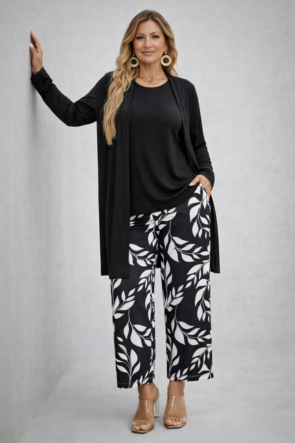 Celestine™ | Black & Ivory Botanical Print 3-Piece Set