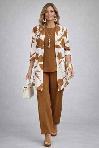 Arabella™ | Mocha & Ivory Botanical Print 3-Piece Set