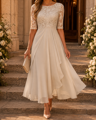Genevieve™ | Midnight Lace Elegance Dress