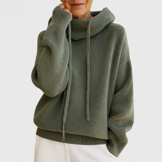 Elowyn™ | Sage Luxe Cowl-Neck Sweater
