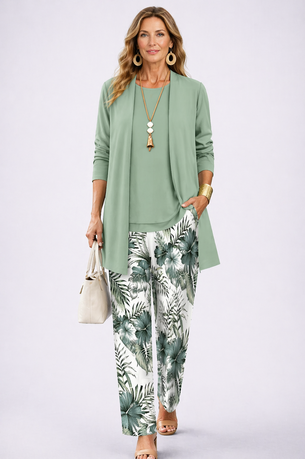 Elowen™ | Sage Green Tropical 3-Piece Set