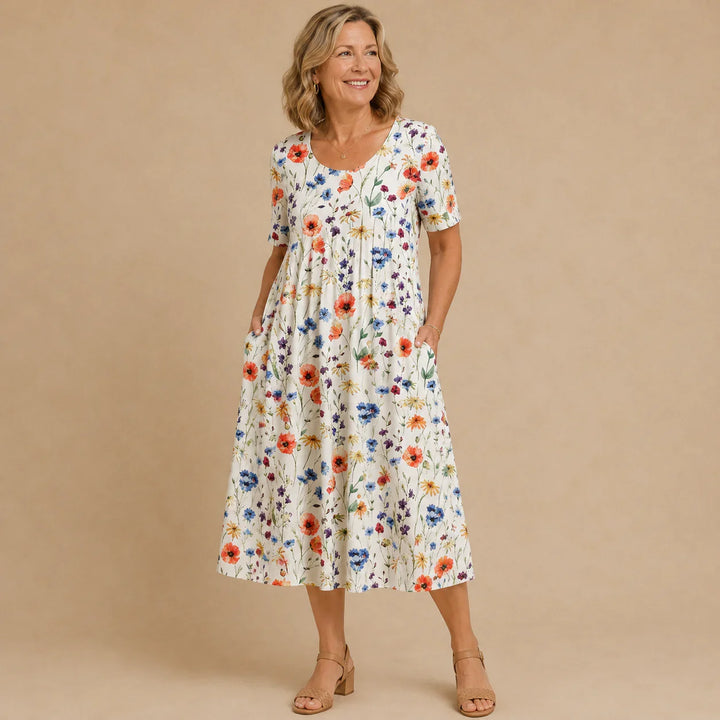 Morwenna™ | Wildflower Meadow Midi Dress