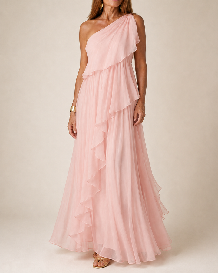 Serena™ | Emerald Ruffle Maxi Dress