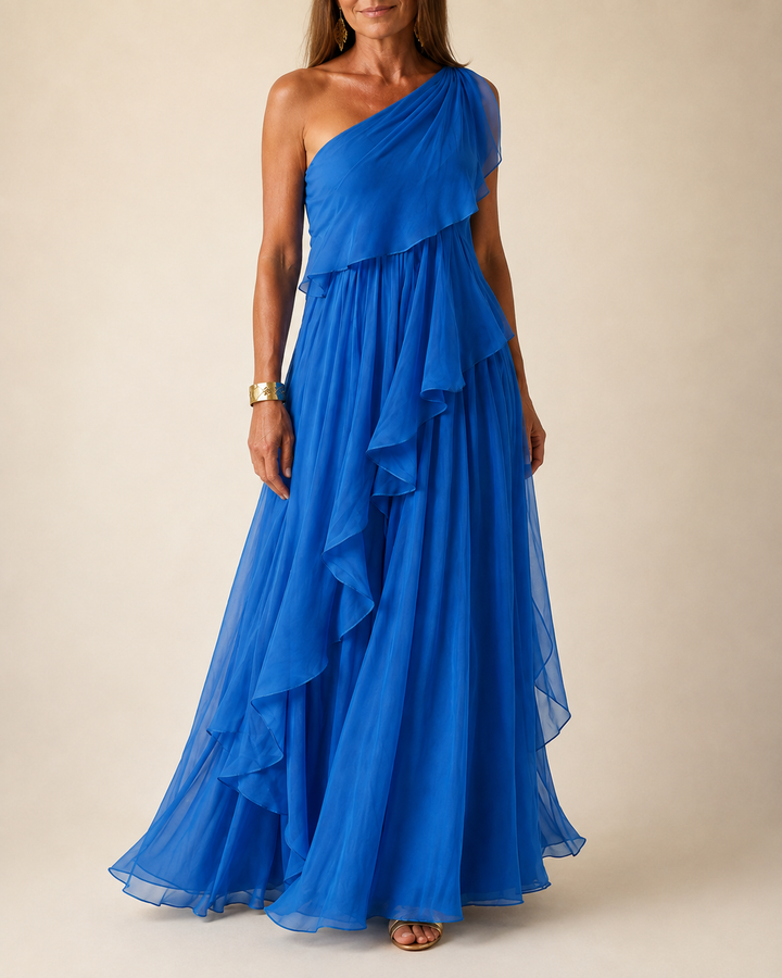 Serena™ | Emerald Ruffle Maxi Dress