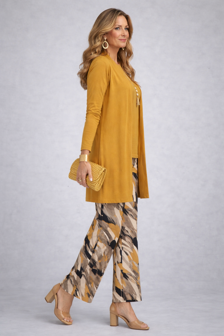 Amelia™ | Mustard Gold Abstract Print 3-Piece Set