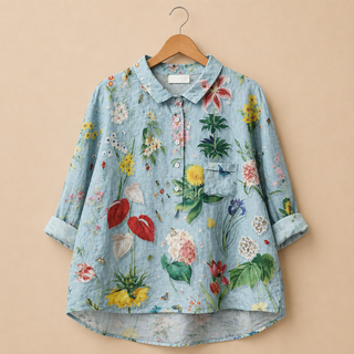 Florence™ | Enchanted Botanical Button-Up Blouse