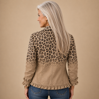 Isadora™ | Leopard Ruffle Utility Jacket