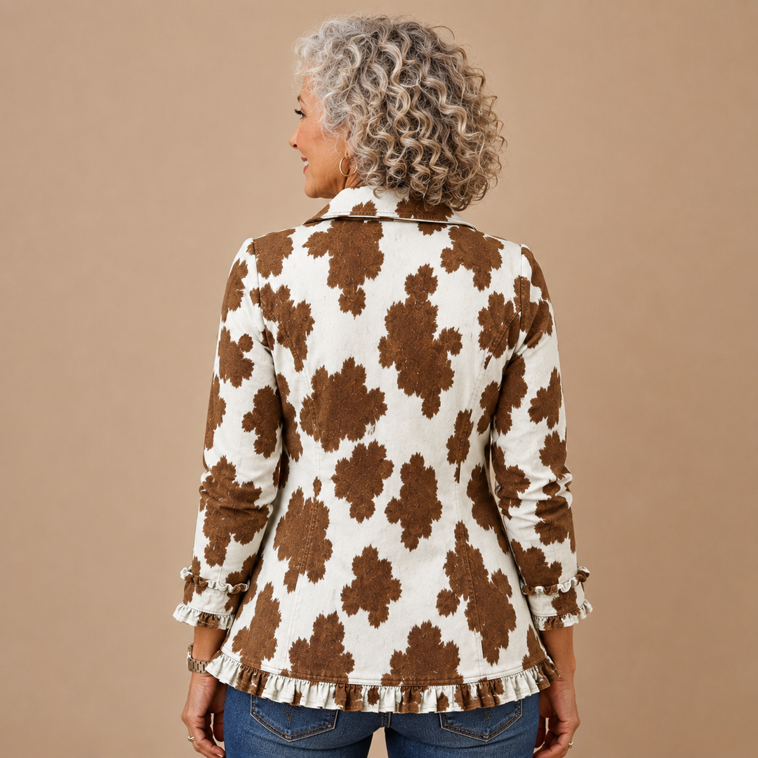 Arabella™ | Western Ruffle Double-Breasted Jacket