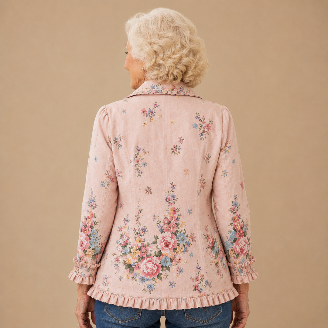 Rosalie™ | Embroidered Floral Ruffle Jacket