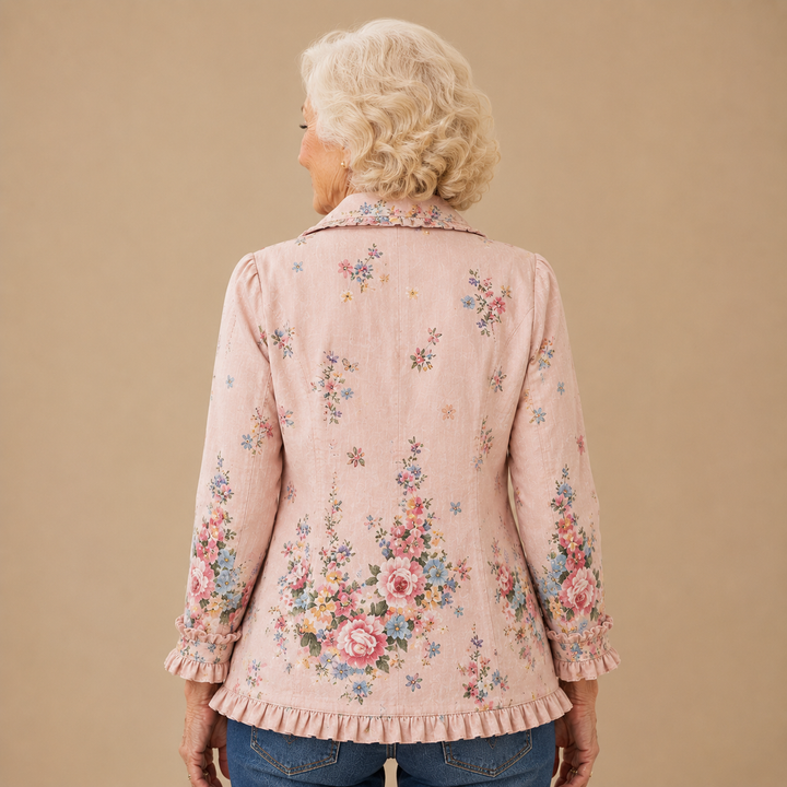 Rosalie™ | Embroidered Floral Ruffle Jacket