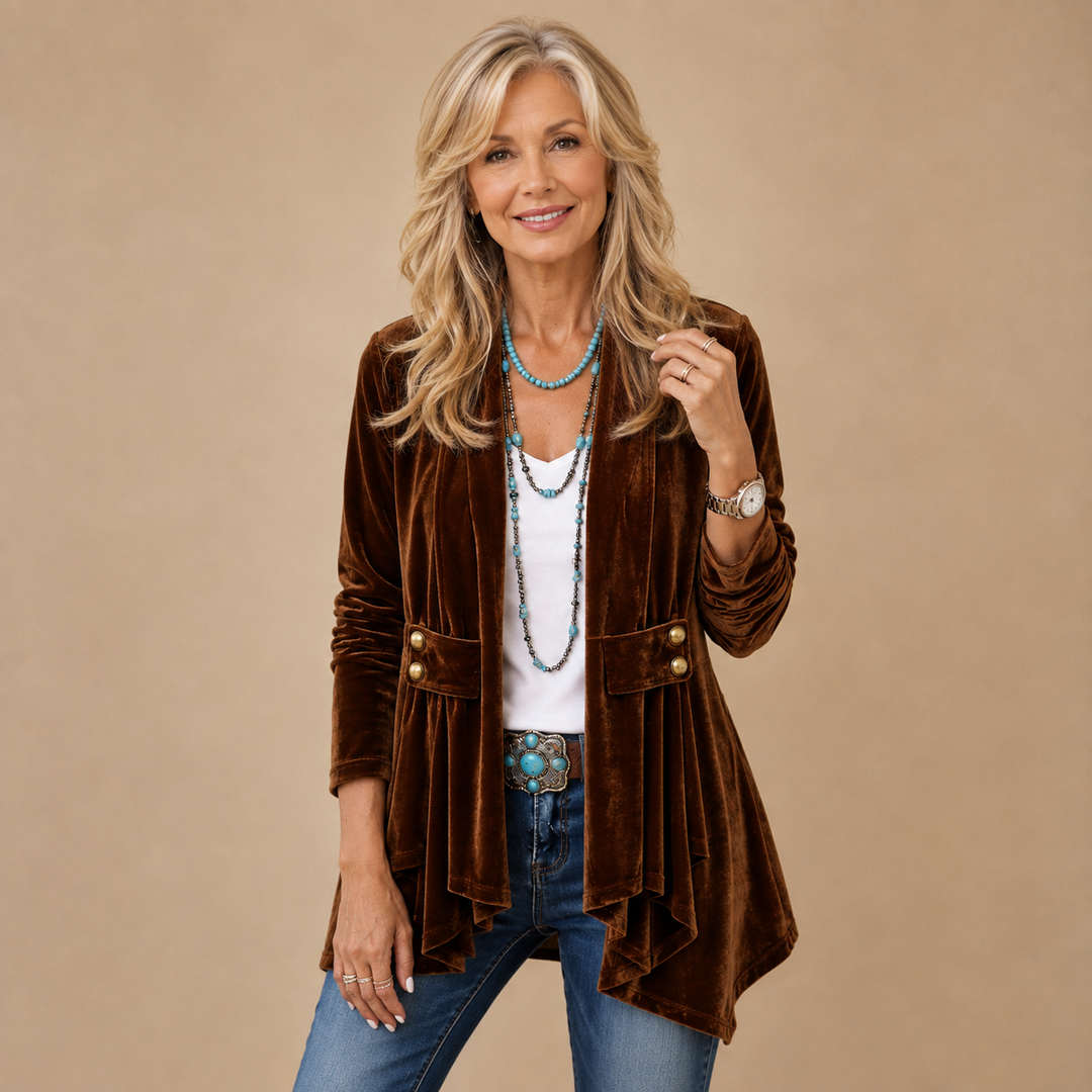 Valentina™ | Luxe Velvet Tailored Jacket