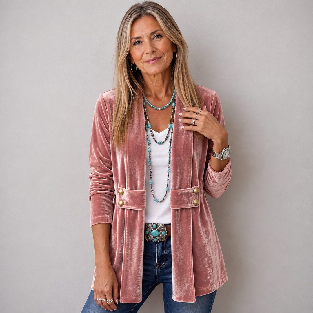 Valentina™ | Luxe Velvet Tailored Jacket