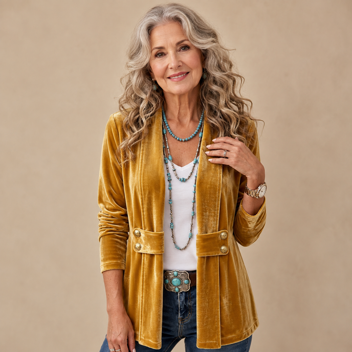 Valentina™ | Luxe Velvet Tailored Jacket