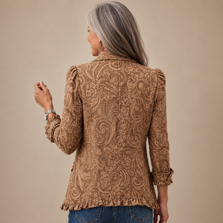 Anastasia™ | Ornate Paisley Ruffle Tailored Jacket